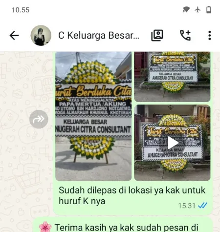 Pengiriman Papan Bunga Duka Jati Padang