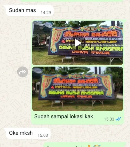 Pengiriman Papan Bunga Jati Padang