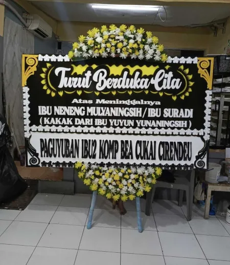 Papan Bunga Duka Jati Padang